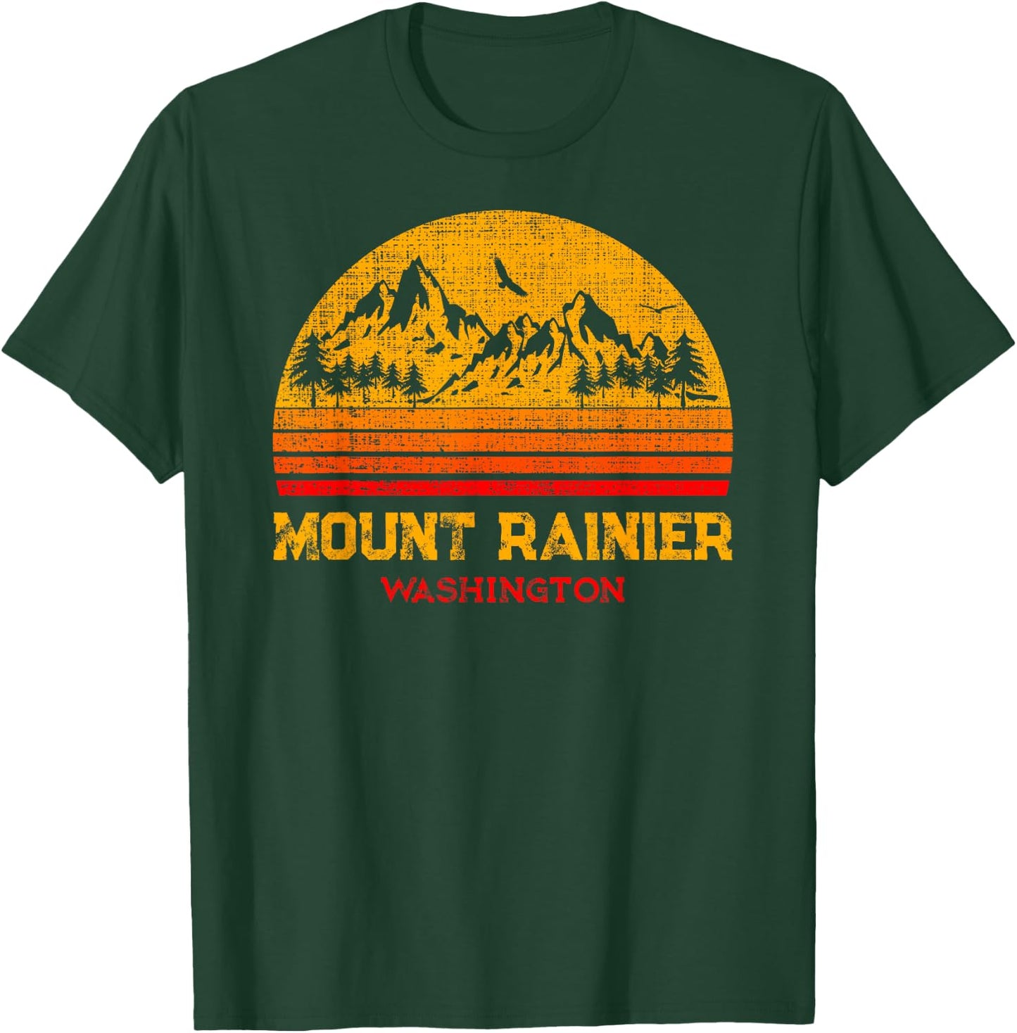Classic Retro Vintage Mount Rainier Shirt Mt Rainier T Shirt T-Shirt - T-Shirt | Forest