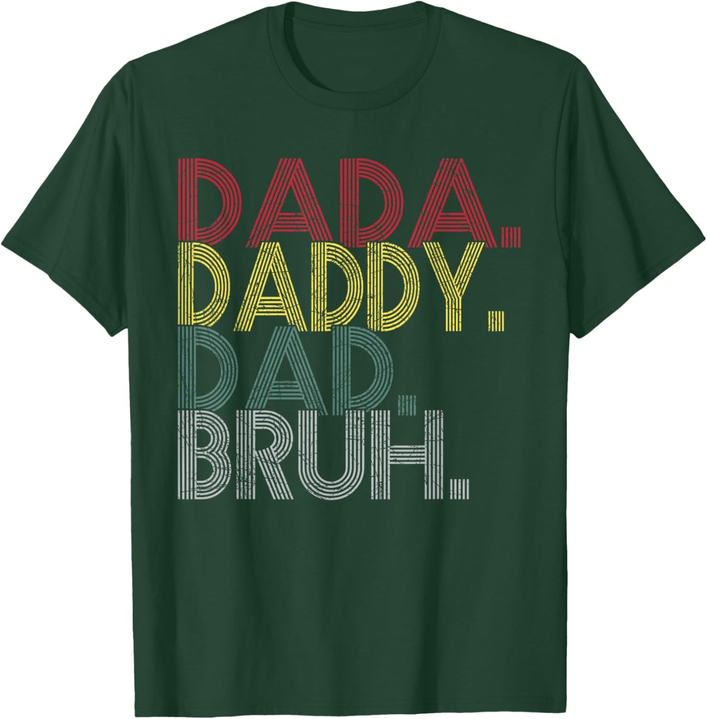 Vintage Dada Daddy Dad Bruh Funny Fathers Day Shirts For Dad T-Shirt - T-Shirt | Forest