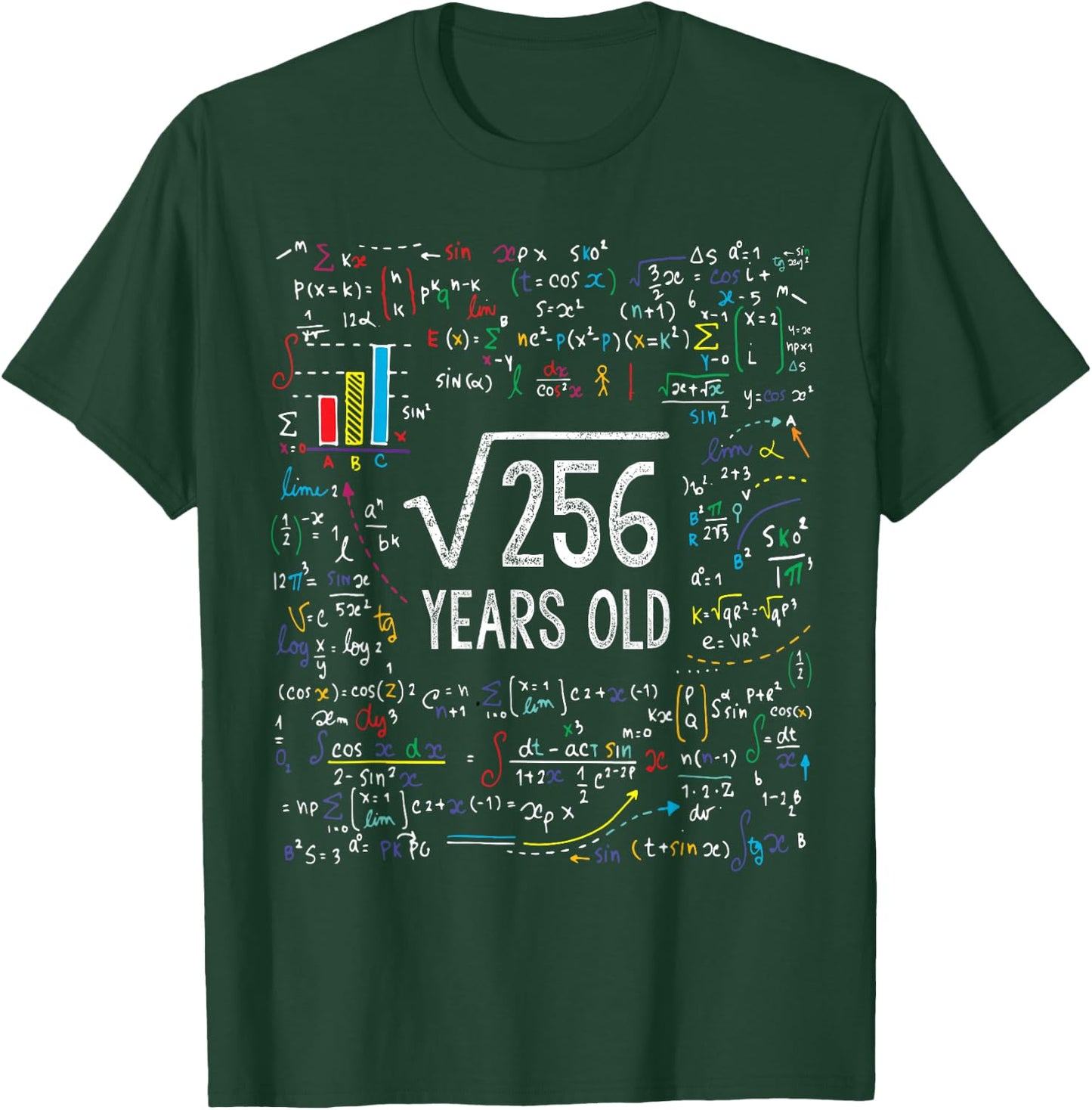 Square Root of 256 16th Birthday 16 Year Old Gifts Math Bday T-Shirt - T-Shirt | Forest