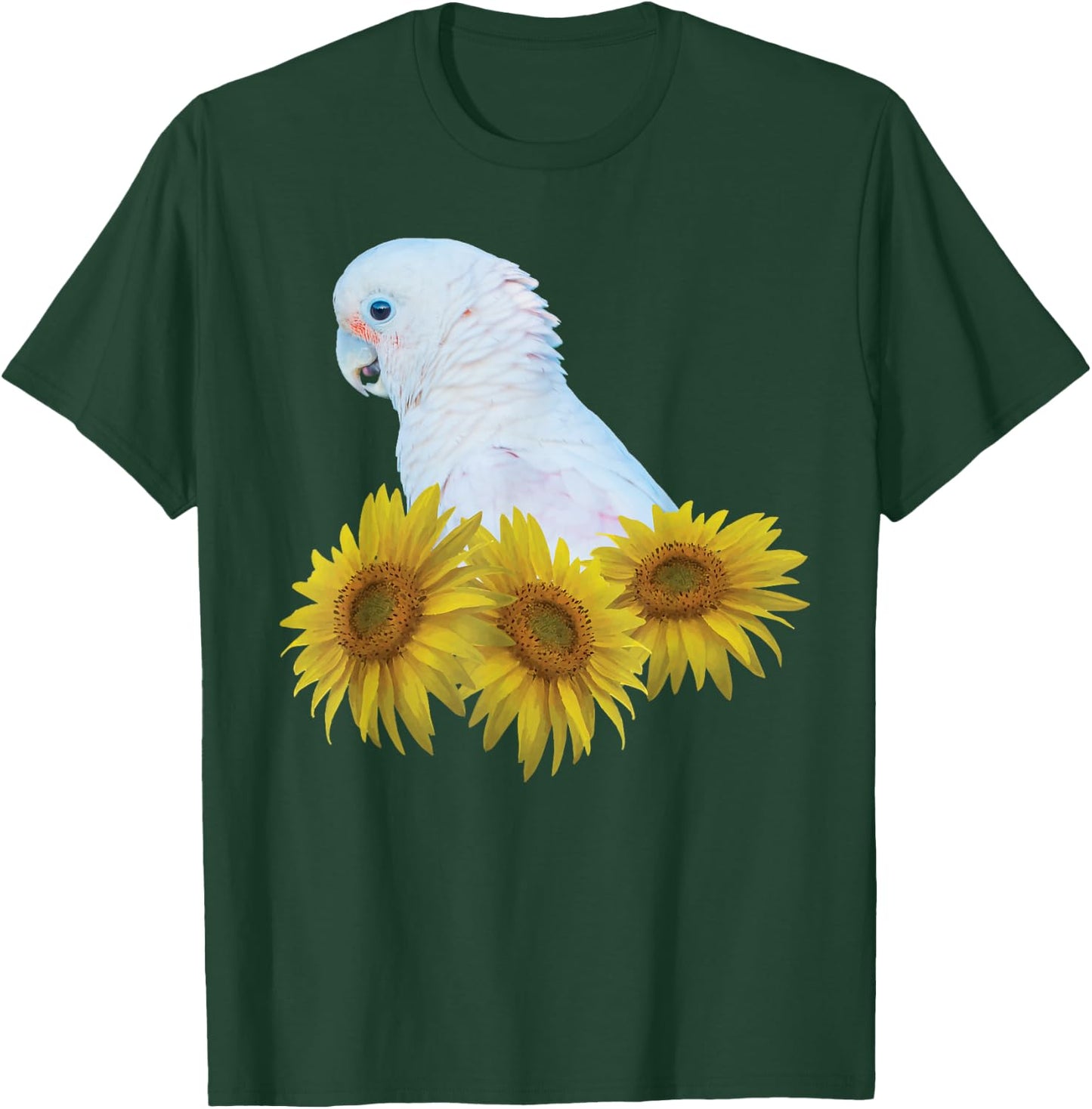 Goffins Cockatoo Parrot Sunflower T-Shirt - T-Shirt | Forest