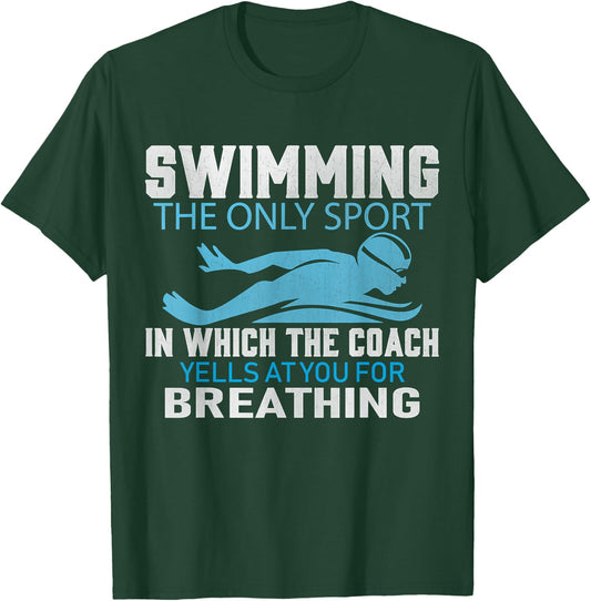 Swimming Pool Water Sport - Swim Sports Coach T-Shirt - T-Shirt | Forest