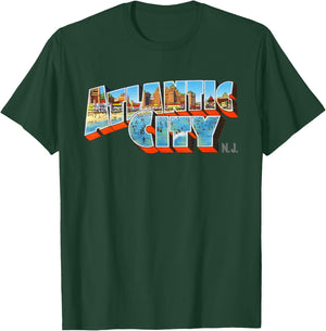 Atlantic City New Jersey NJ Vintage Retro Souvenir T-Shirt - T-Shirt | Forest