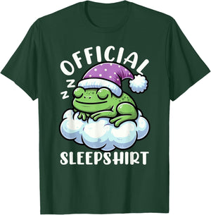 Official Sleepshirt Frog Sleeping Animals Sarcastic T-Shirt - T-Shirt | Forest