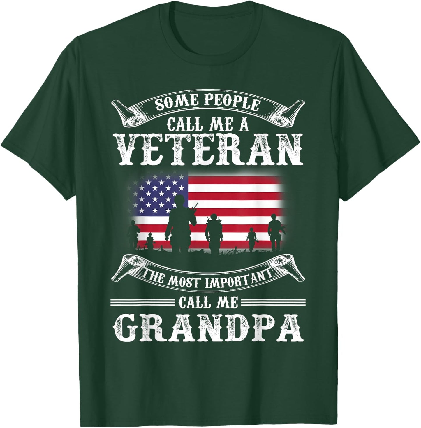 Proud Army Veteran Grandpa Fathers Day 2021 Shirt Gifts T-Shirt - T-Shirt | Forest