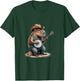 Banjo Capybara Wearing Dungarees Funny T-Shirt - T-Shirt | Forest