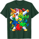 Autism Awareness Dabbing Unicorn Puzzle Piece Gift Kids T-Shirt - T-Shirt | Forest