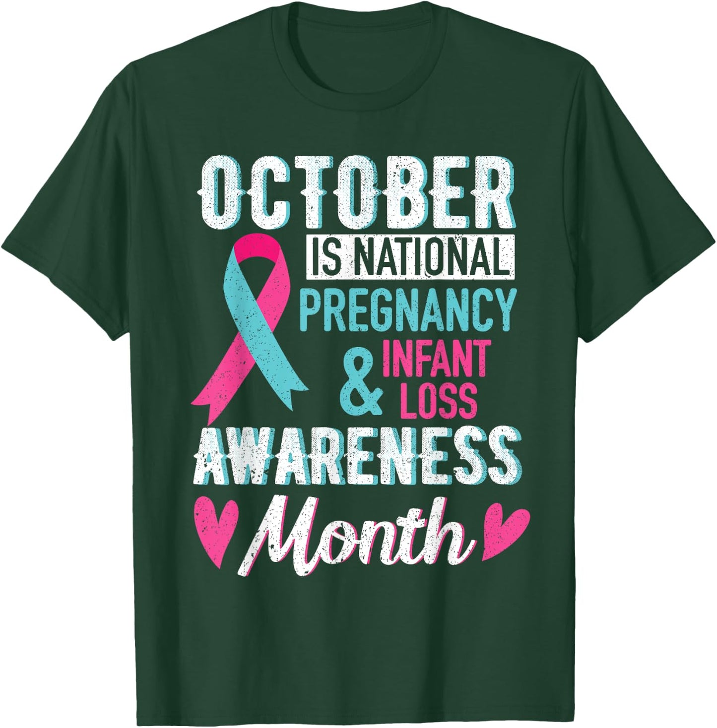 Cute October Miscarriage Awareness Infant Loss T-Shirt - T-Shirt | Forest