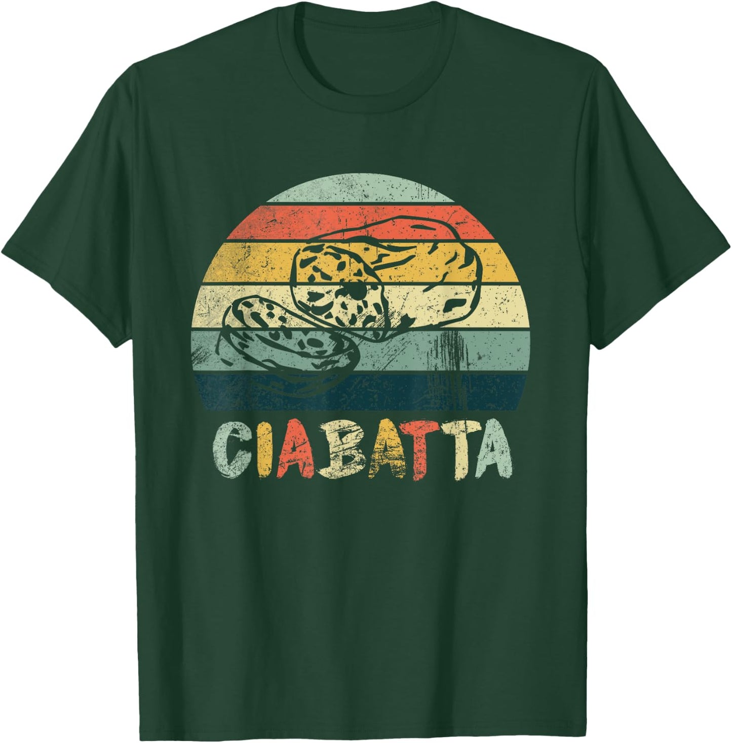 Funny Ciabatta Retro Vintage italian Bread Pizza New T-Shirt - T-Shirt | Forest