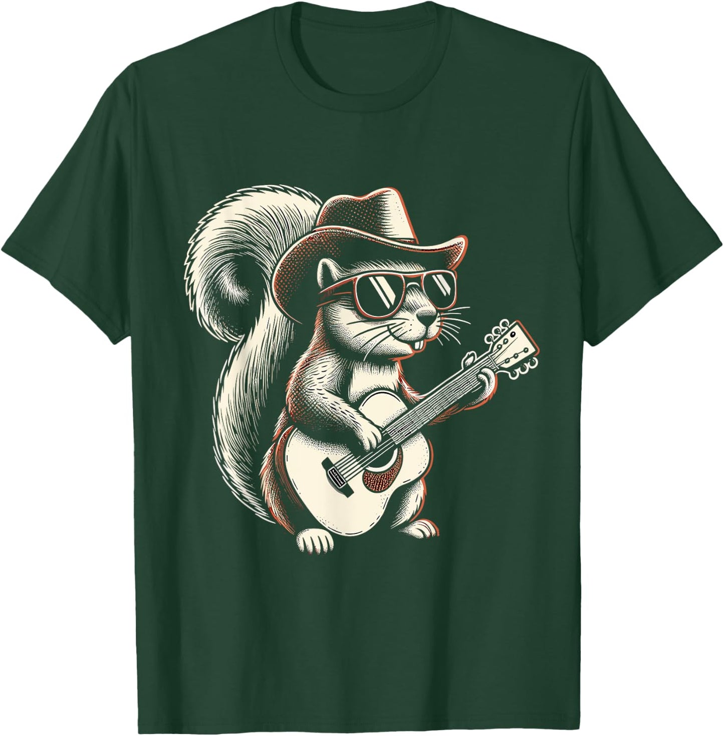 Squirrel Playing Guitar T-Shirt - T-Shirt | Forest
