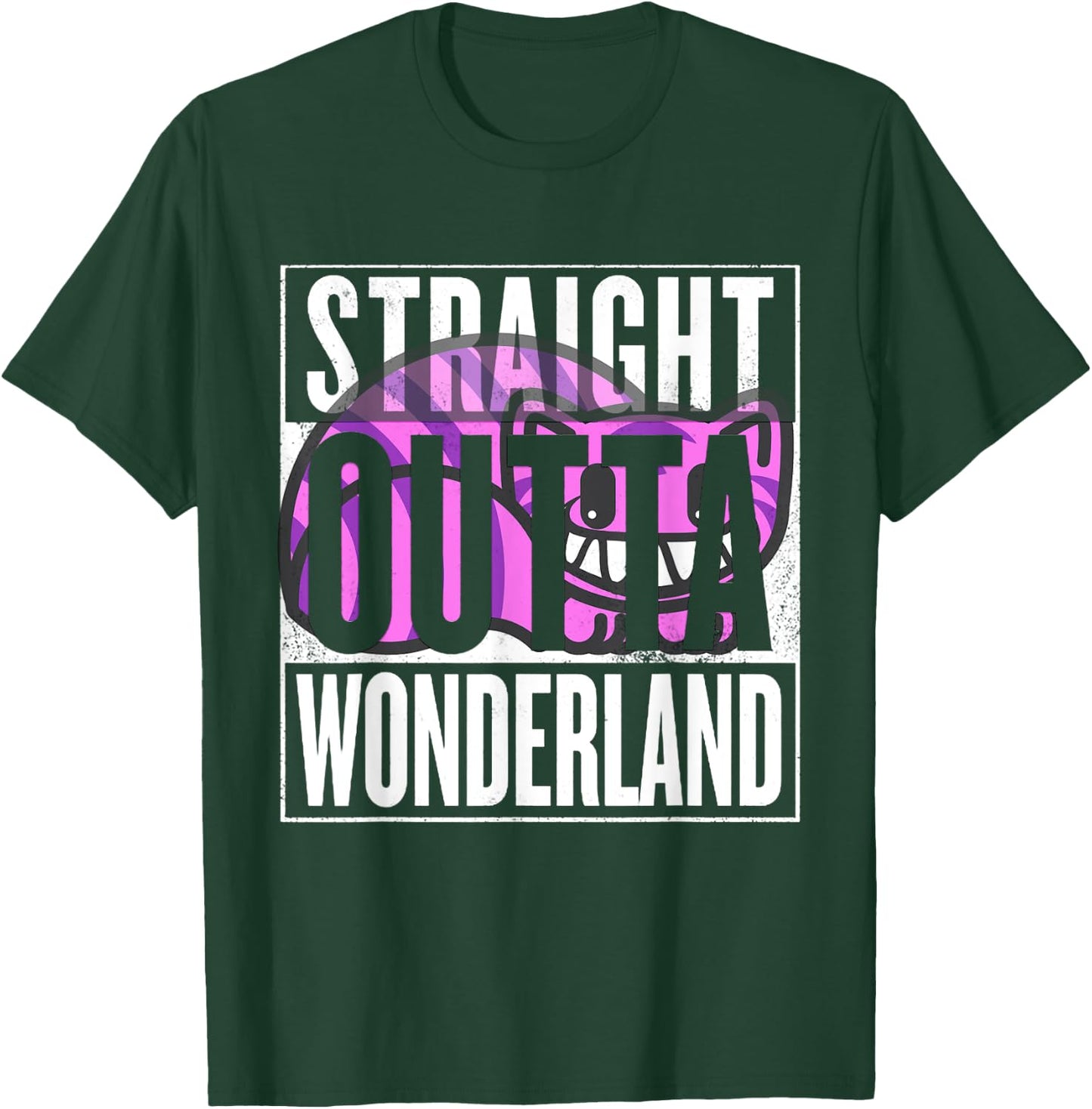 Straight Outta Wonderland Cheshire - Cat Women Kids T-Shirt - T-Shirt | Forest
