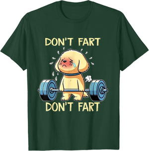 Dog Don't Fart Adults Black Cartoon Workout Gym , Small, Short Sleeve, , Polyester, Classic Fit, Novelty Design, All Seasons, 1 Count T-Shirt - T-Shirt | Forest