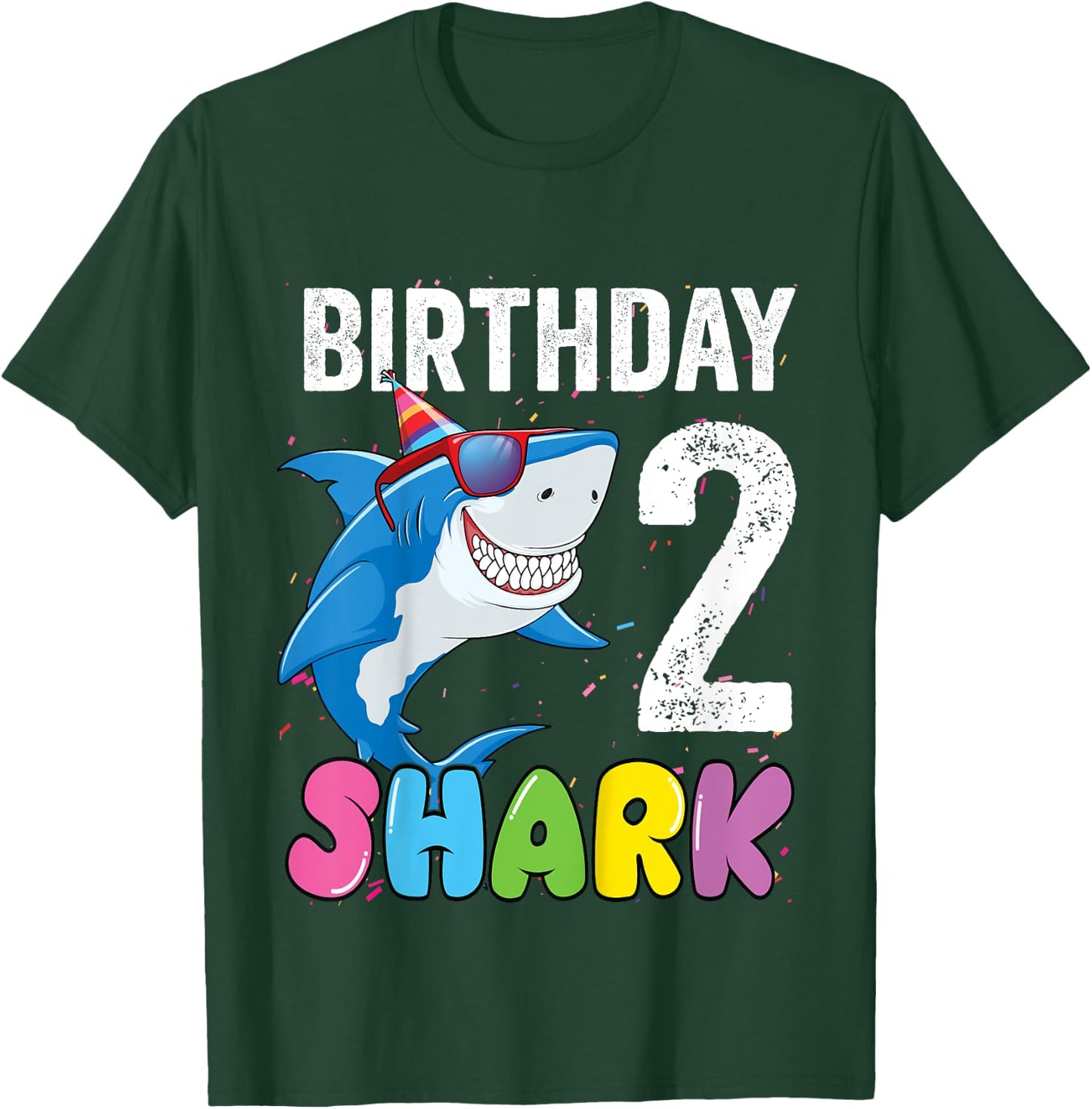 2nd Birthday Shark Shirt JawSome Kids Two Year Old Toddler T-Shirt - T-Shirt | Forest