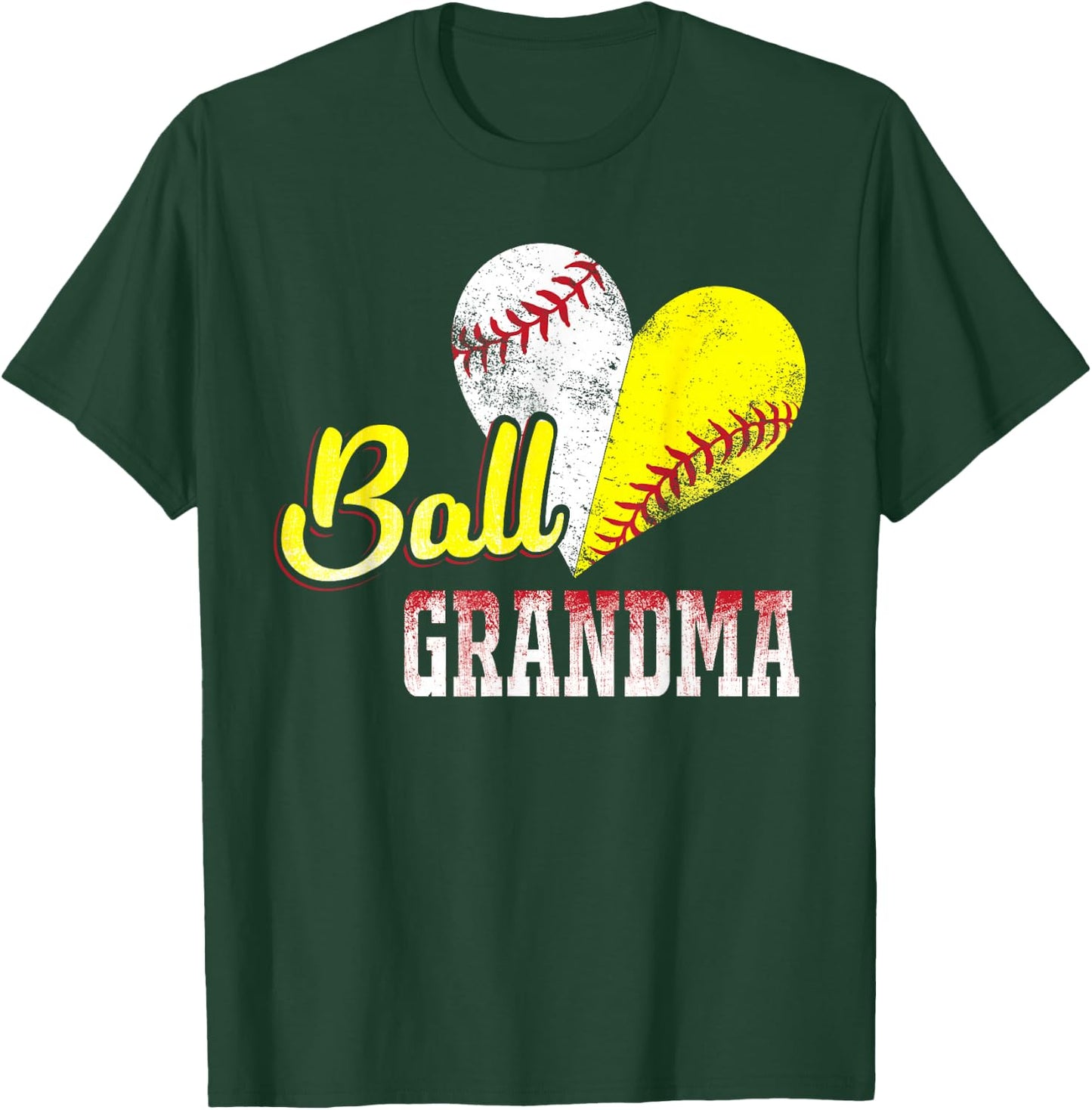 Funny Ball Grandma Baseball Softball T-Shirt - T-Shirt | Forest