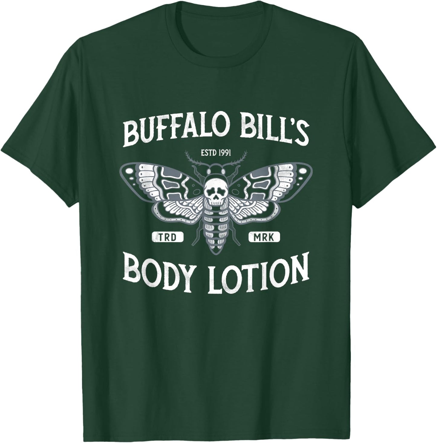 Goth Body Lotion - Deaths Head Moth - Horror T-Shirt - T-Shirt | Forest