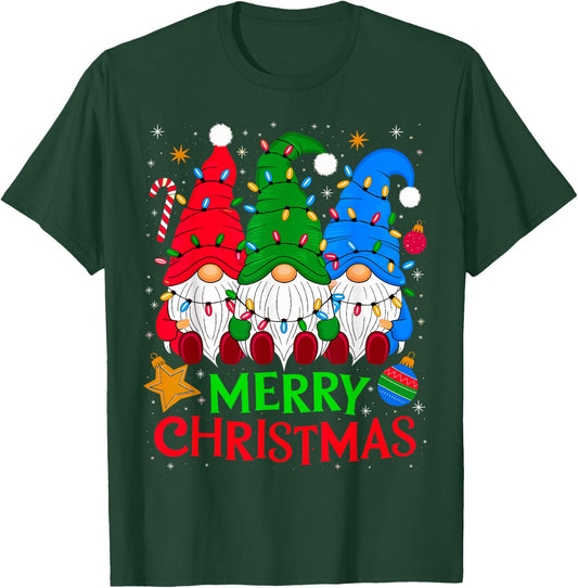 Gnomes Merry Christmas Xmas Matching T-Shirt - T-Shirt | Forest