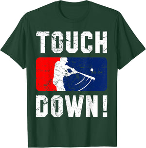 Touchdown Baseball Inspired Double Play Practice Game T-Shirt - T-Shirt | Forest