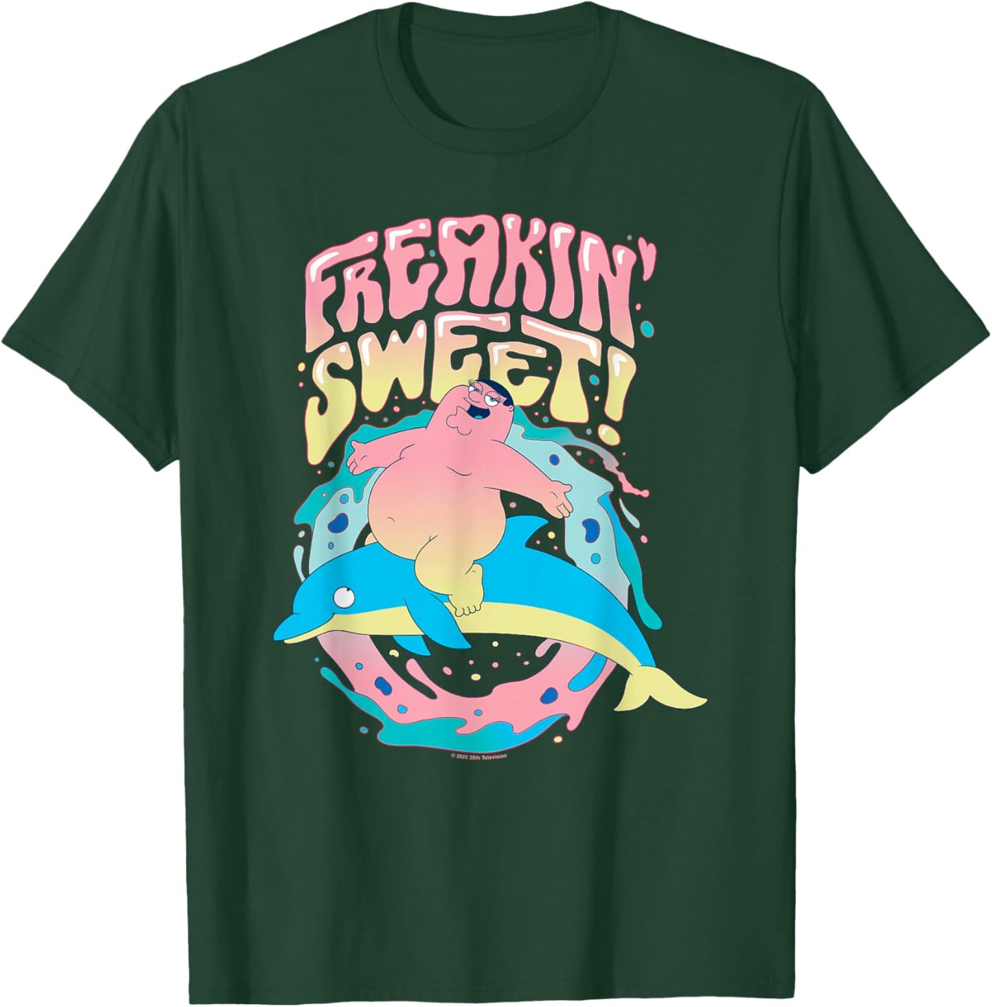 Family Guy Freakin Sweet Peter Griffin Colorful Chest Logo T-Shirt - T-Shirt | Forest