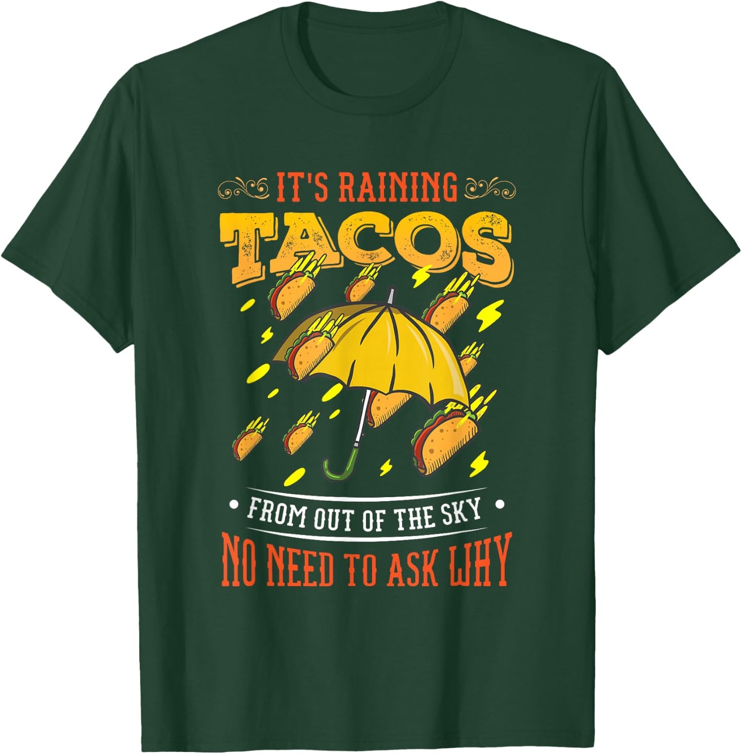 It's Raining Tacos Funny Taco Kids Girls Boys Gift T-Shirt - T-Shirt | Forest