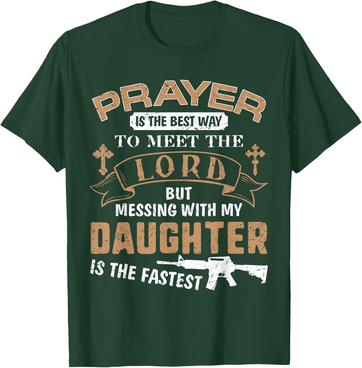 Father Day Funny For Proud Daddy Dad If You Mess My Daughter T-Shirt - T-Shirt | Forest