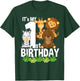 It's My 1st Birthday Zoo Theme Birthday Safari Jungle Animal T-Shirt - T-Shirt | Forest