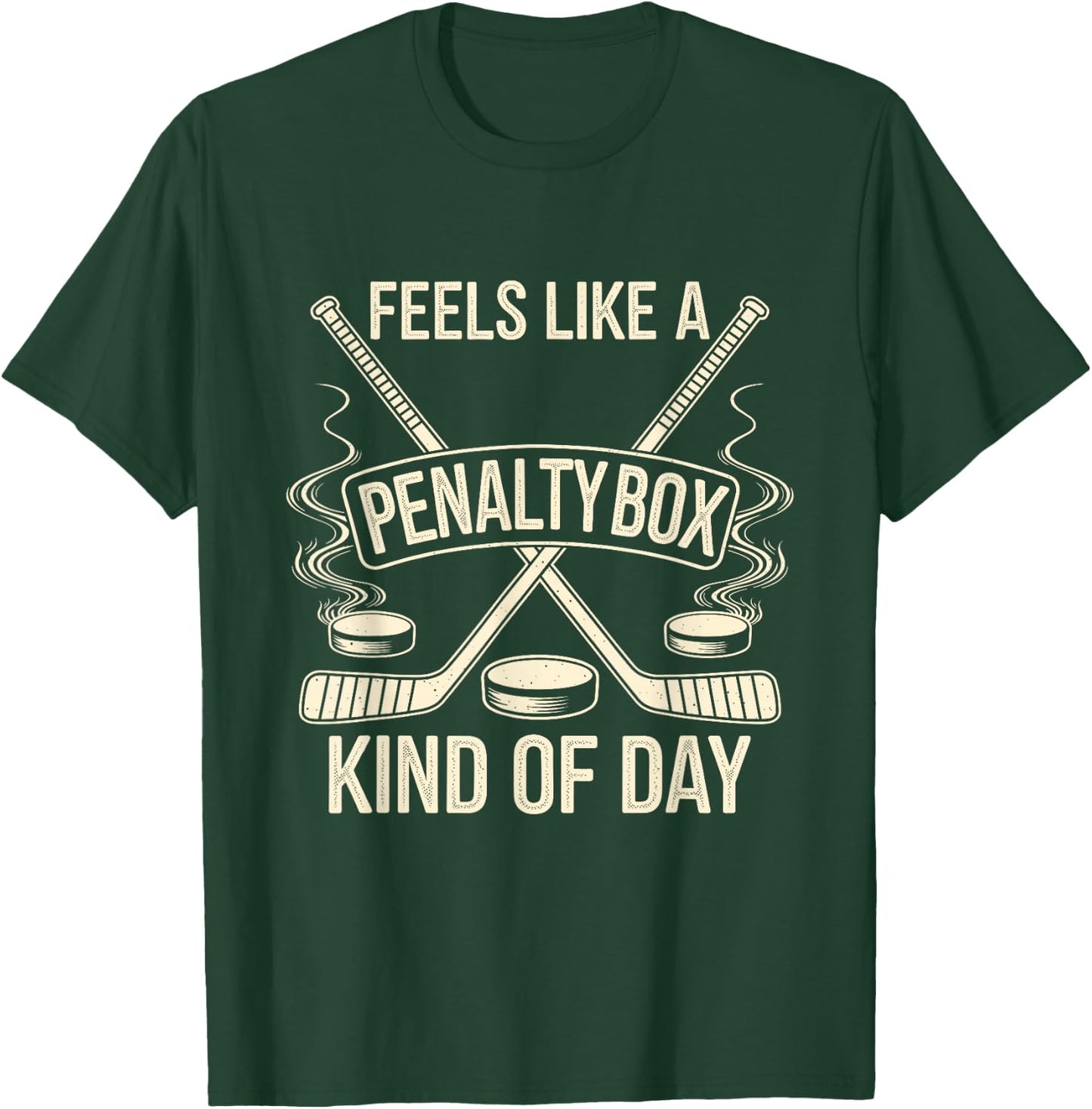 Feels Like A Penalty Box Kind Of Day funny - Black, Small, - Modern Football Humor for Football Fans, All Ages T-Shirt - T-Shirt | Forest