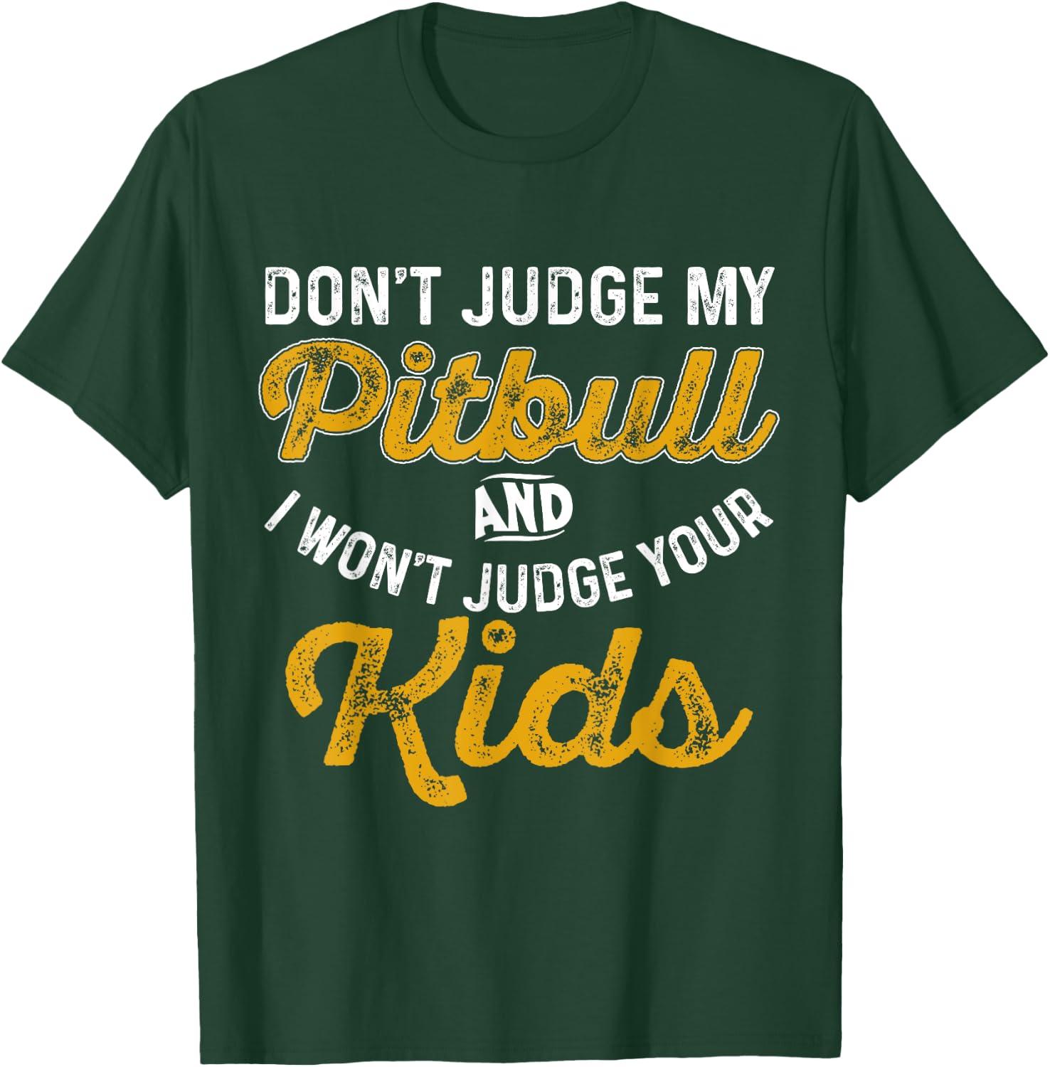 Shirt for Pitbull Parents and Dog Moms and Dads Women Girls Kids T-Shirt - T-Shirt | Forest