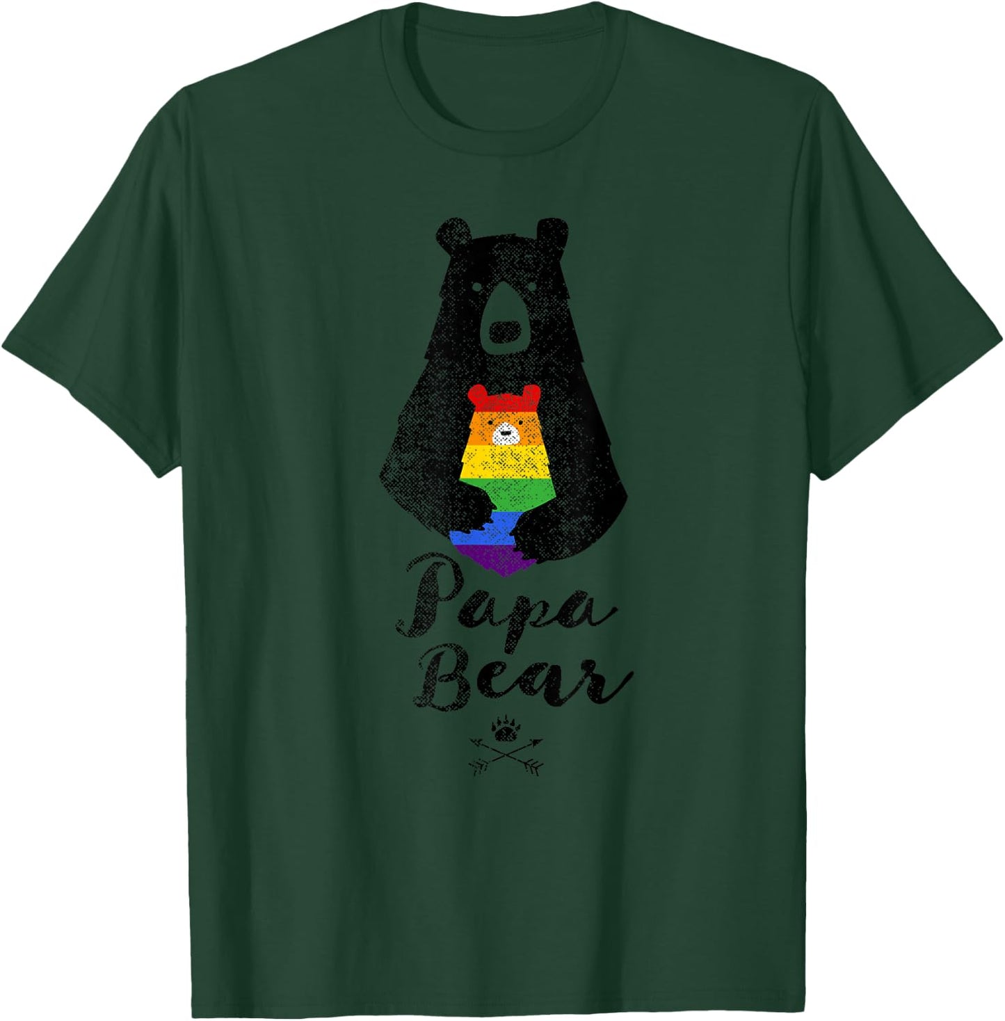 LGBT Dad & Mom Papa Bear Mama Bear LGBT Shirt T-Shirt - T-Shirt | Forest