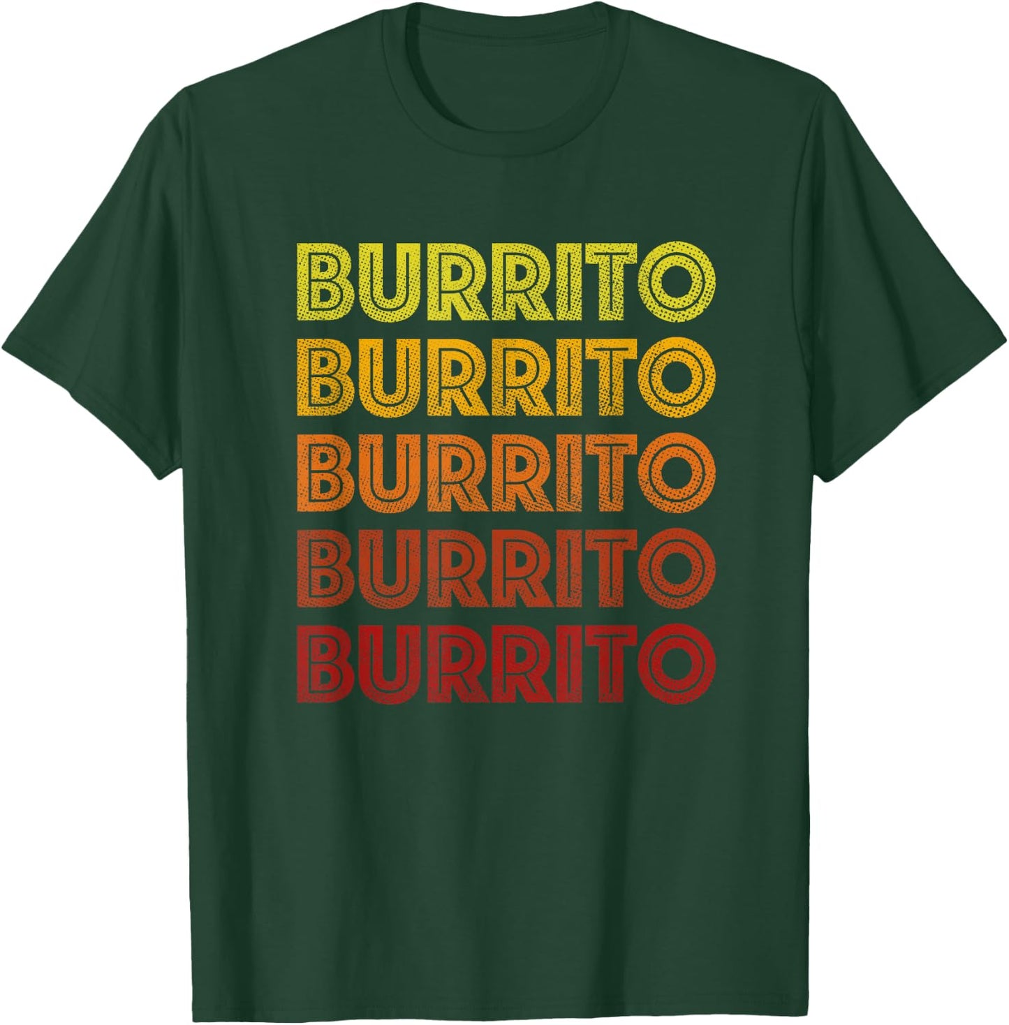 Retro Burrito Shirt Vintage Burritos Cinco de Mayo T Shirt T-Shirt - T-Shirt | Forest