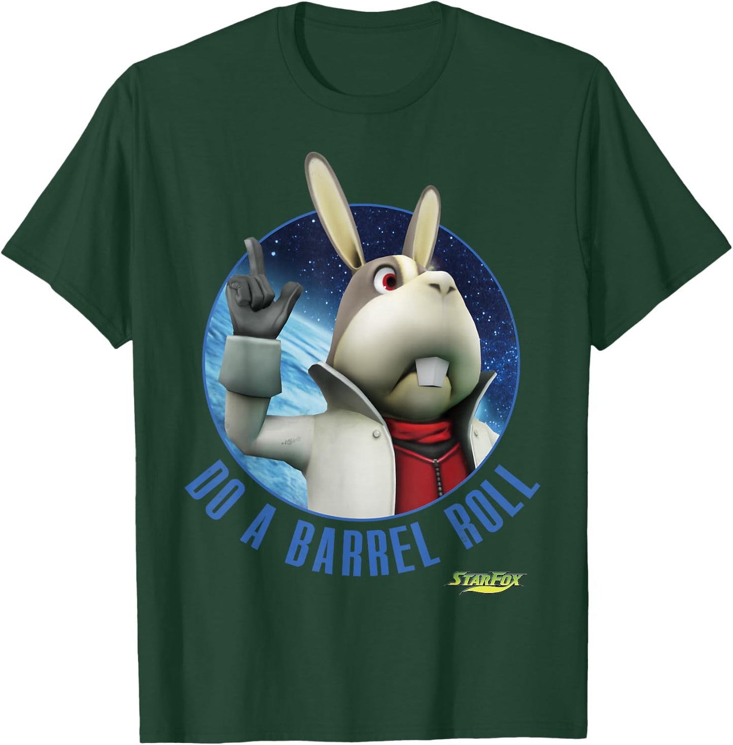 Star Fox Peppy Do A Barrel Roll Circle Graphic T-Shirt - T-Shirt | Forest