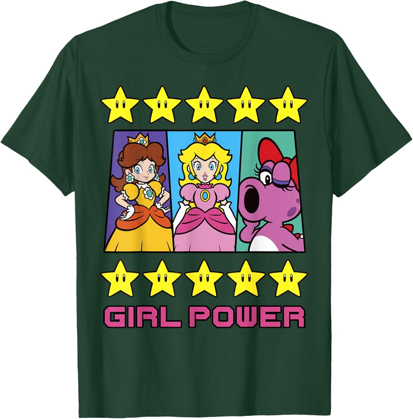 Super Mario Daisy Peach Birdo Girl Power Poster T-Shirt - T-Shirt | Forest