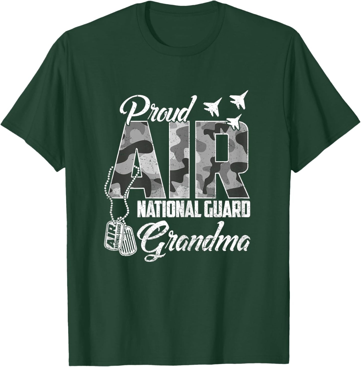 Proud Air National Guard Grandma US Camo Family Matching T-Shirt - T-Shirt | Forest