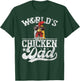 Chicken Farmer Dad World’s Best Chicken Dad Father's Day T-Shirt - T-Shirt | Forest