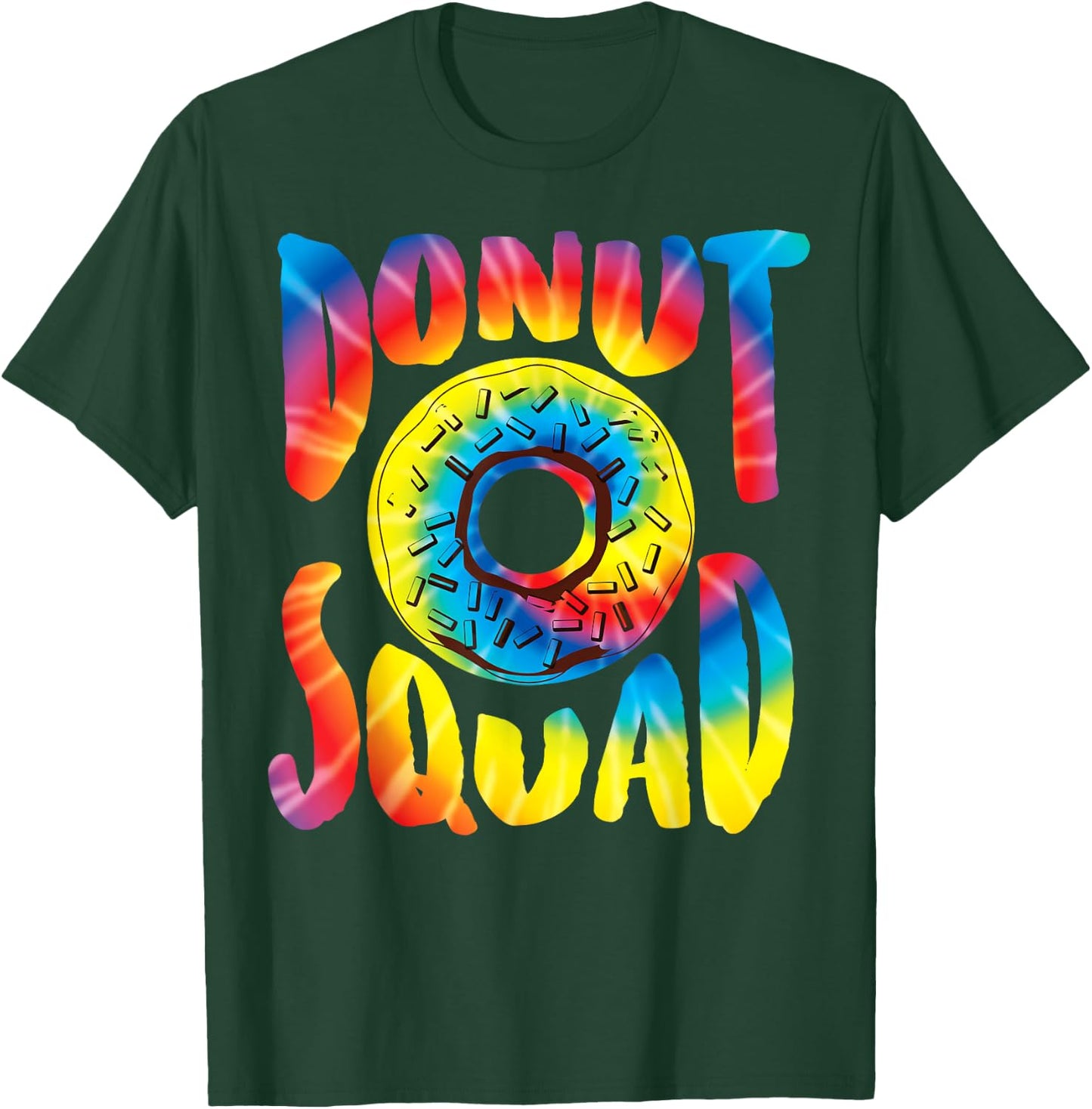 Donut Squad Shirt | Cool Donut Lover Tie Dye Gift T-Shirt - T-Shirt | Forest