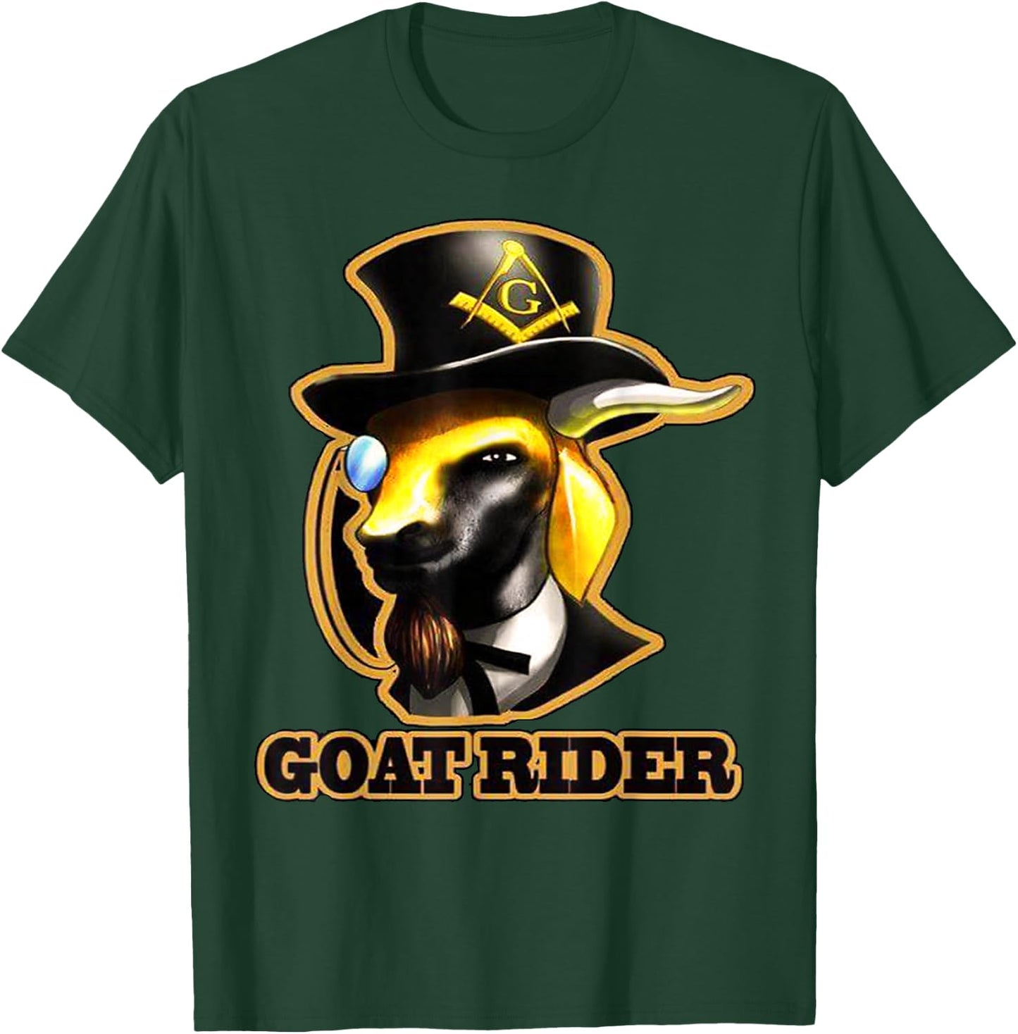 Masonic Goat Rider T Shirt Mason T-Shirt - T-Shirt | Forest