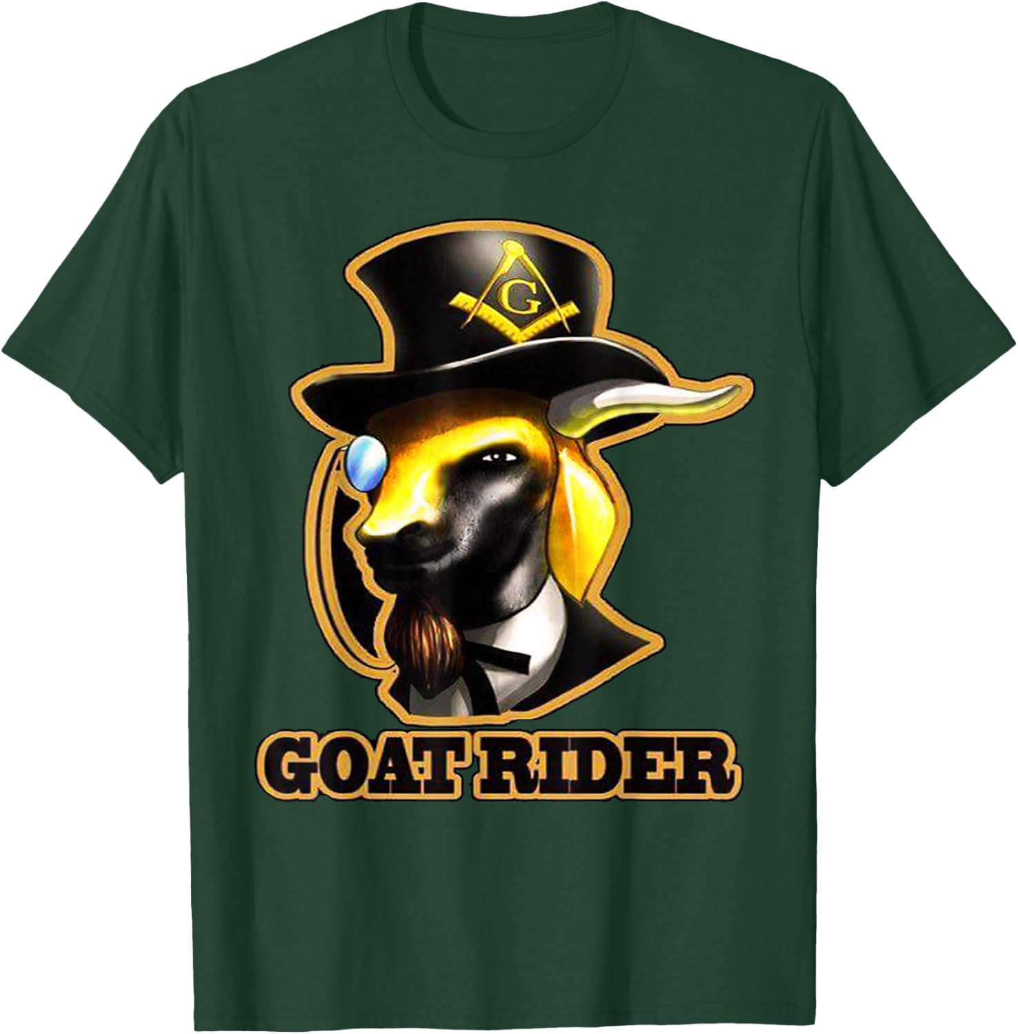 Masonic Goat Rider T Shirt Mason T-Shirt - T-Shirt | Forest