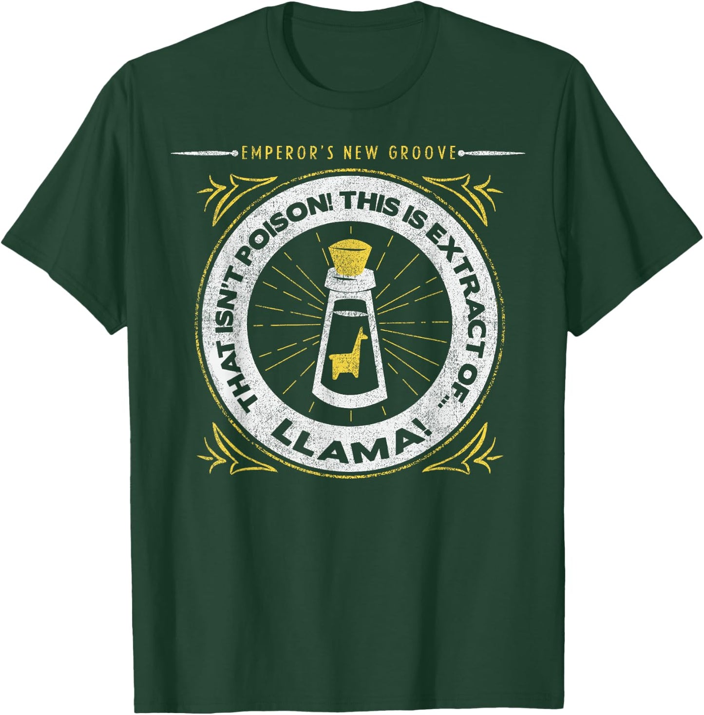Disney Emperors New Groove Extract of Llama Logo Small T-Shirt - T-Shirt | Forest