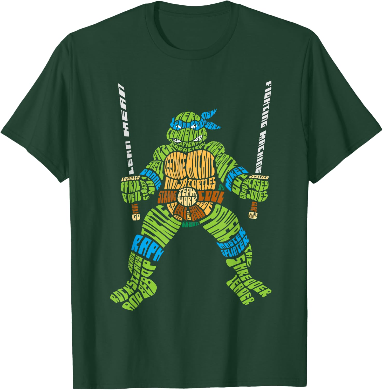 Teenage Mutant Ninja Turtles Leonardo Lettered T-Shirt - T-Shirt | Forest