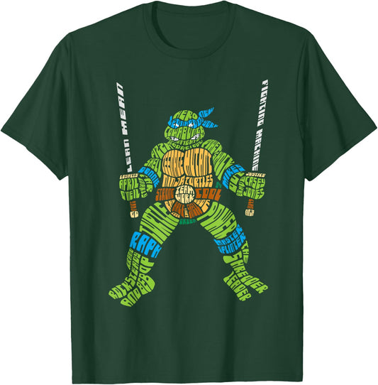 Teenage Mutant Ninja Turtles Leonardo Lettered T-Shirt - T-Shirt | Forest