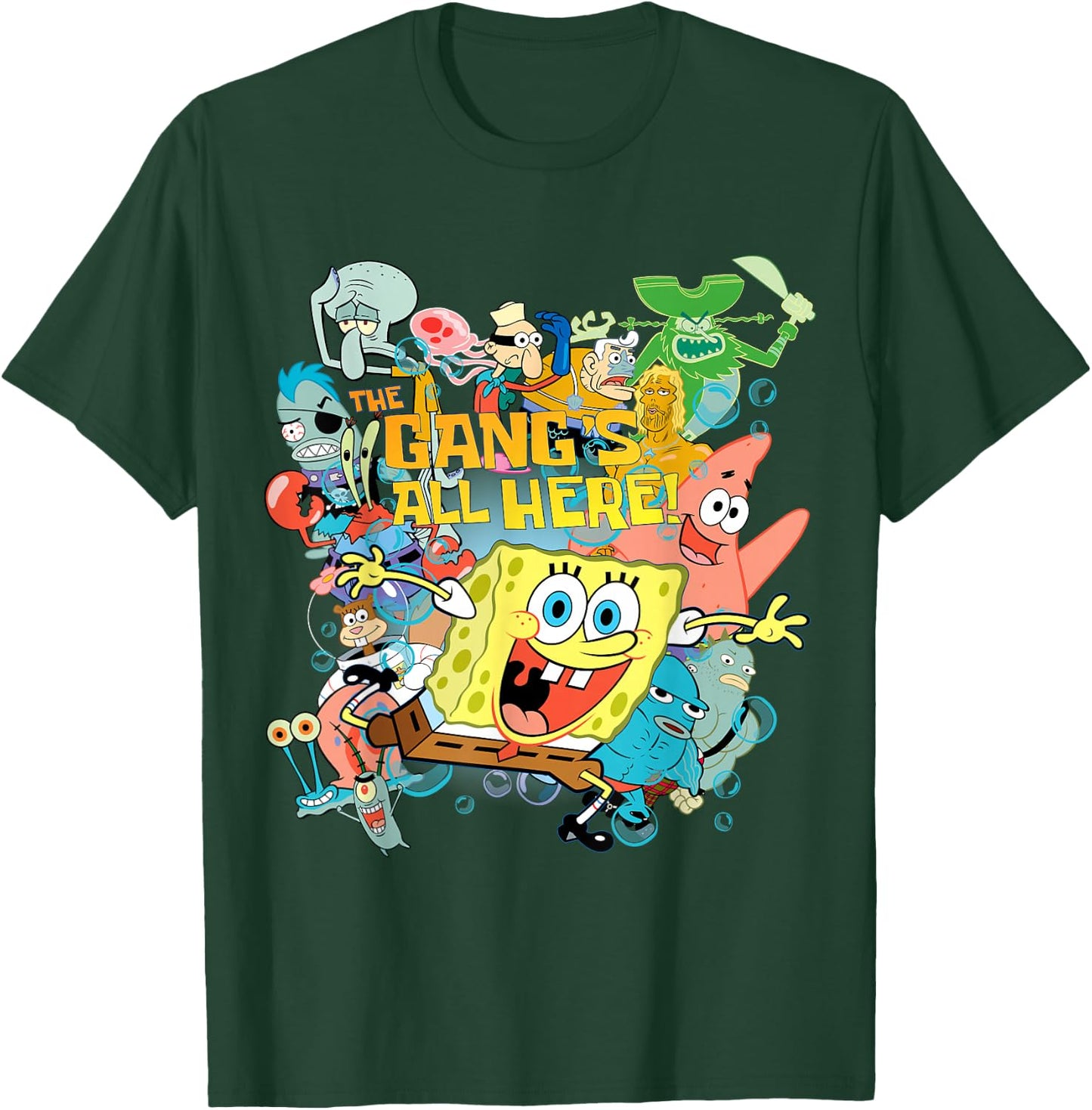 Spongebob Squarepants The Gangs All Here! Small T-Shirt - T-Shirt | Forest