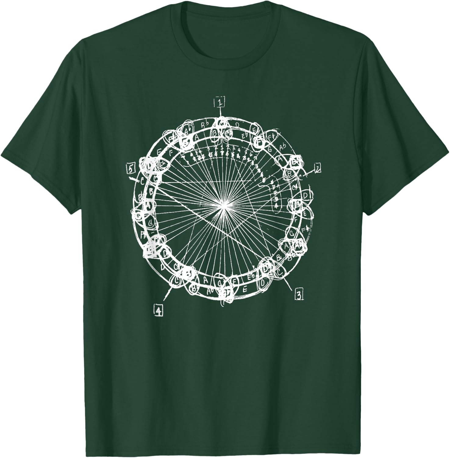 Coltrane Chord Changes Mandala Jazz Musician T-Shirt - T-Shirt | Forest