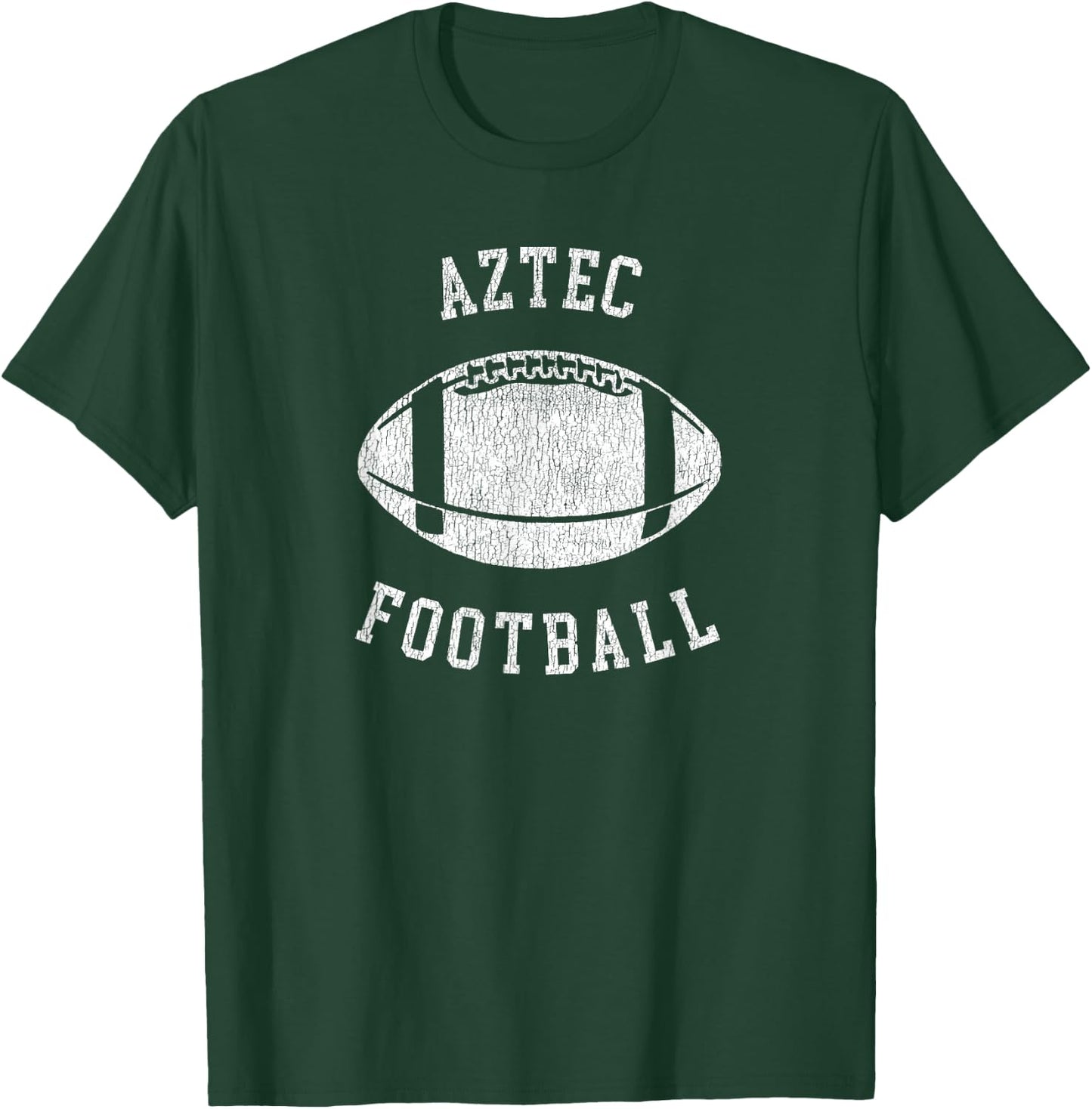 Aztec Football Distressed Vintage 80's Throwback Classic T-Shirt - T-Shirt | Forest