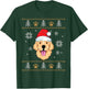 Ugly Christmas Golden Retriever Xmas Dog Lover Santa Kids T-Shirt - T-Shirt | Forest