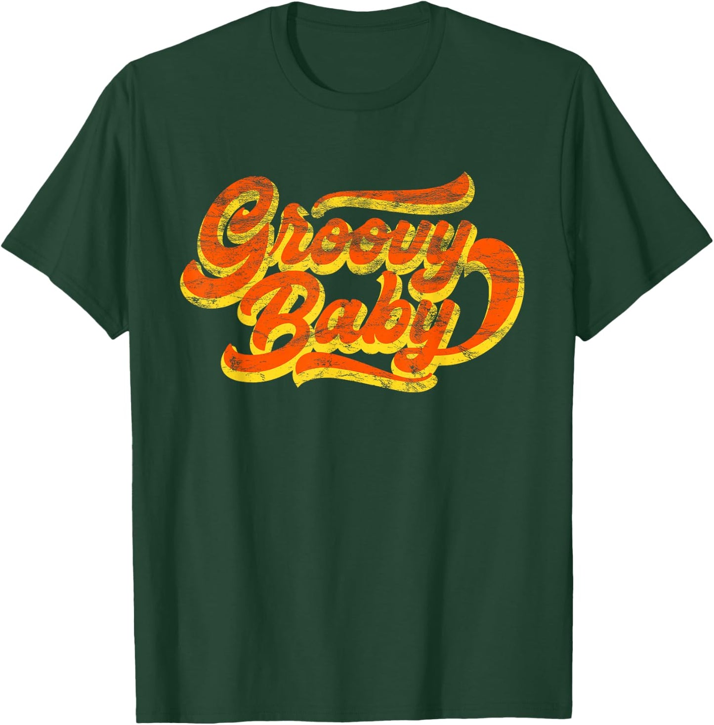 Seventies Vintage Groovy Baby 70s Retro Graphic T-Shirt - T-Shirt | Forest