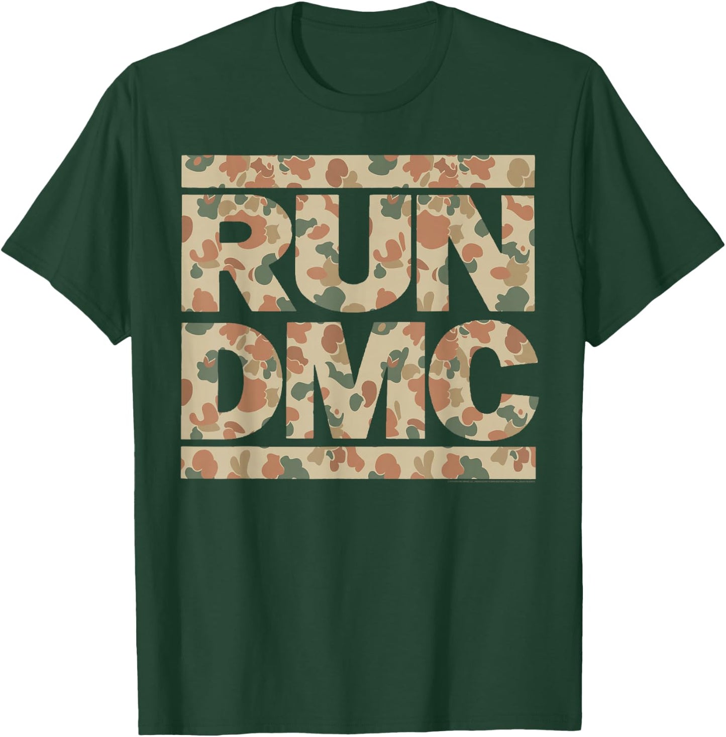 Run DMC Official Camo Logo T-Shirt - T-Shirt | Forest