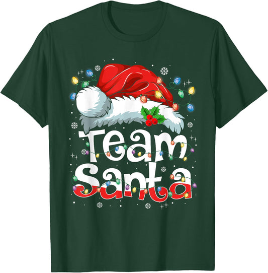 Team Santa Claus Christmas Family Matching Pajama Funny Xmas T-Shirt - T-Shirt | Forest