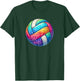 Colorful Volleyball Tie Dye Women Teen Girl Player T-Shirt - T-Shirt | Forest
