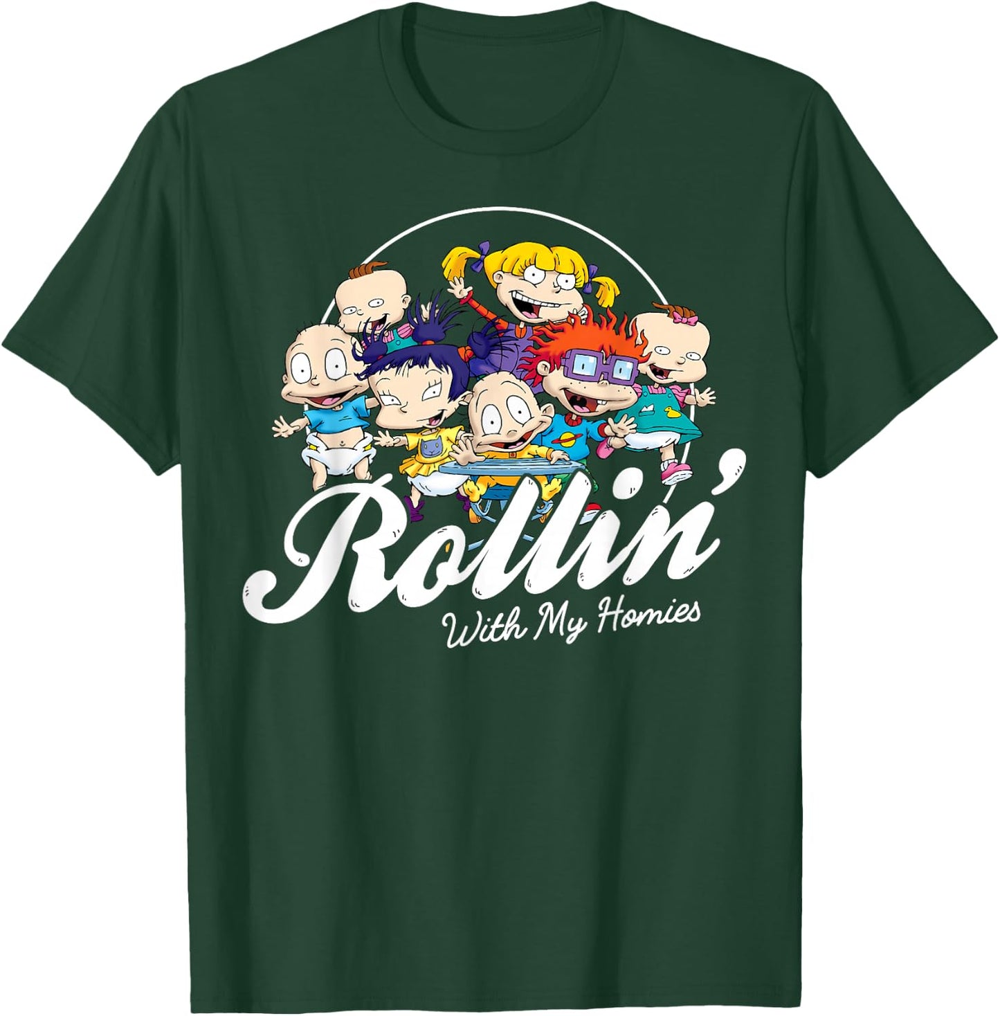 Rugrats Rollin with My Homies Baby Group Graphic T-Shirt - T-Shirt | Forest