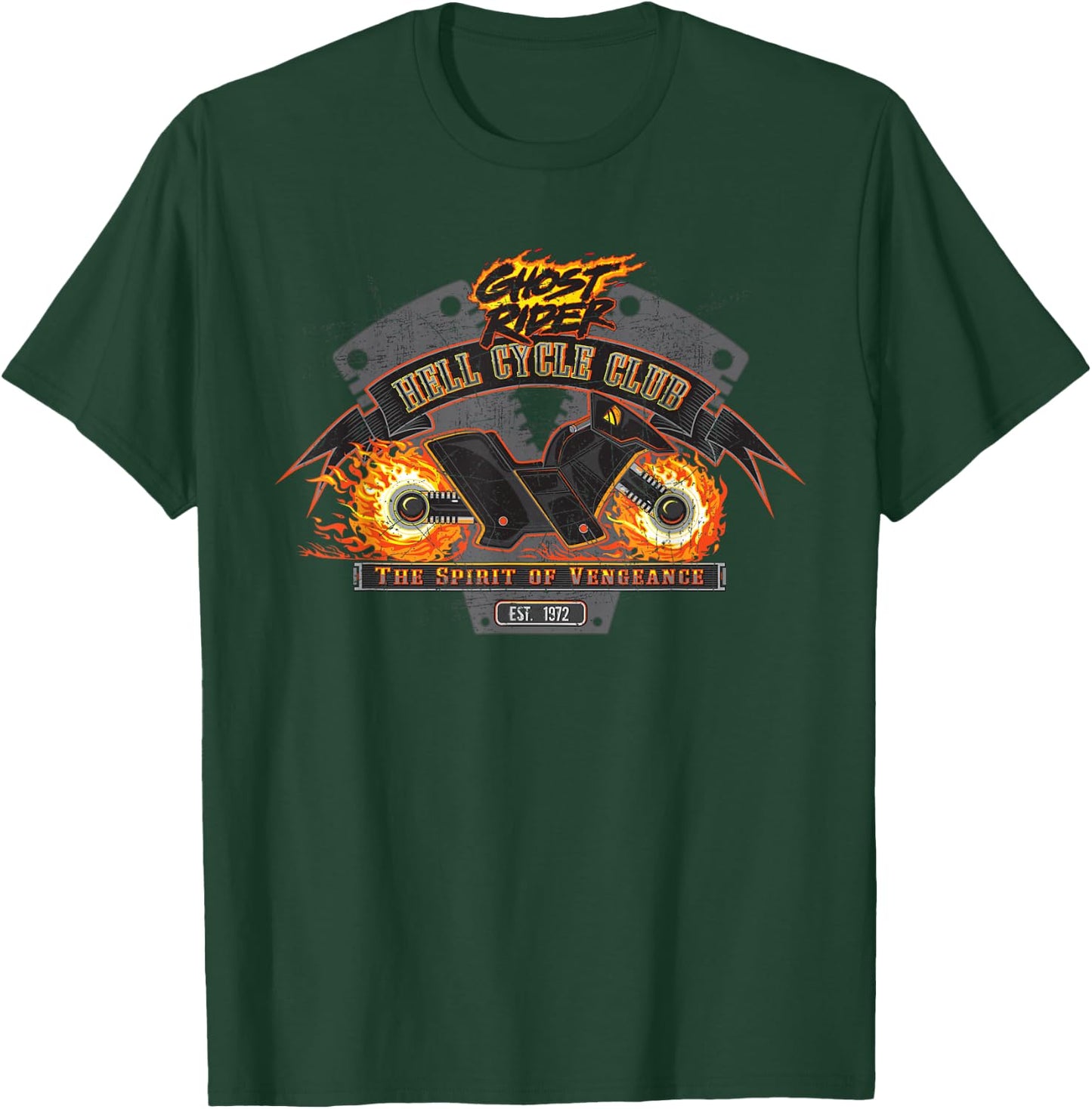 Marvel Ghost Rider Hell Cycle Club T-Shirt - T-Shirt | Forest