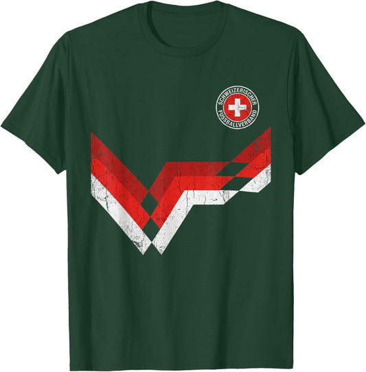 Switzerland Schweiz Suisse Swiss Schweizer Jersey T-Shirt - T-Shirt | Forest