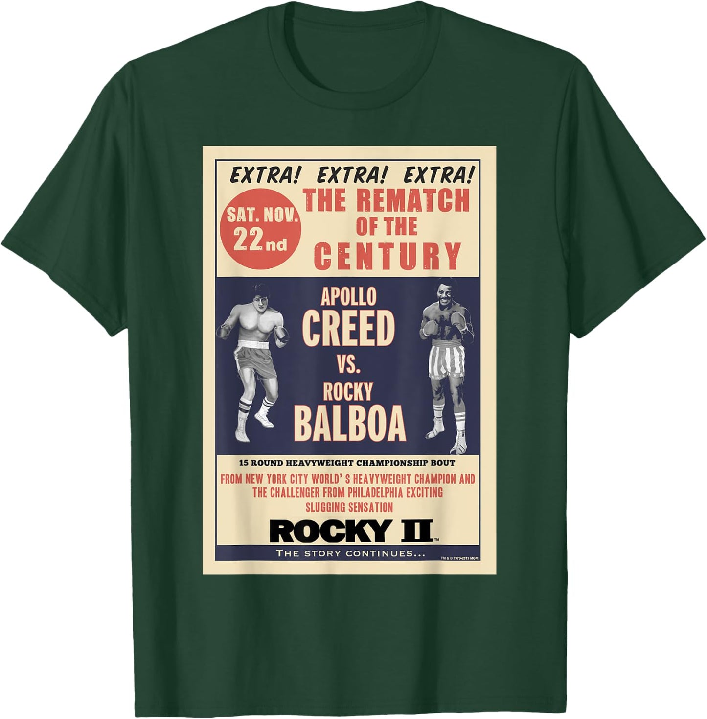 Rocky Creed Vs Balboa Rematch Of The Century Poster T-Shirt - T-Shirt | Forest